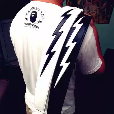 Vorson guitar hug baby bag Turtledove shoulder strap bass hug baby bag Black White Lightning D-12