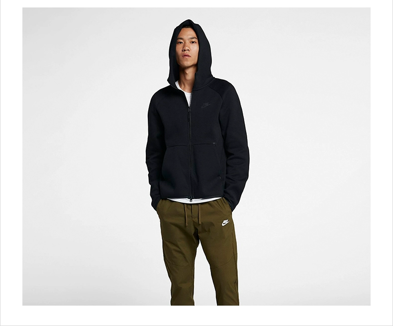 Nike 2019 nam mới AS M NSW TCH FLC HOODIE FZ áo khoác 928484-010 - Áo khoác thể thao / áo khoác