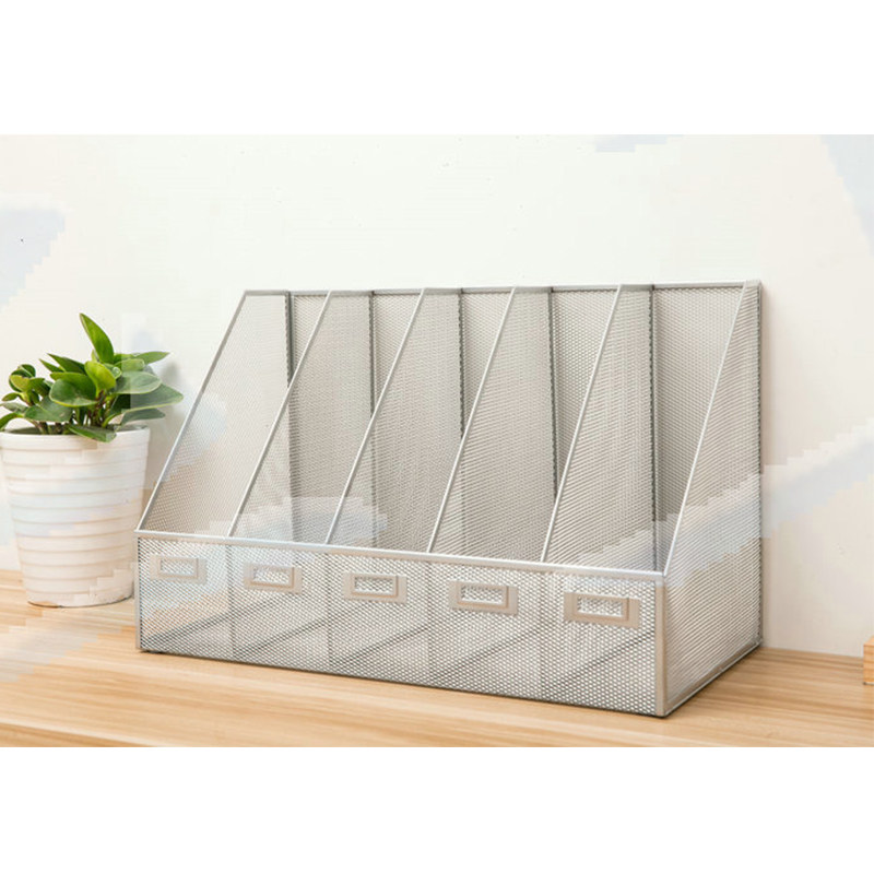 Iron Arts Desktop A4 folder containing shelf Archives information classification Bar book finishing frame Multi-functional stationery shelf