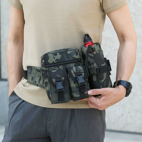 Износостойкая водонепроницаемая тактическая поясная сумка, универсальная бутылка для воды с держателем для бутылки подходит для мужчин и женщин