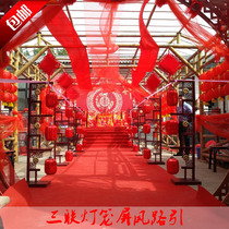 Chinese style wedding arrangement wedding palace lantern road guide props wedding new Chinese road guide lantern ornaments lantern red