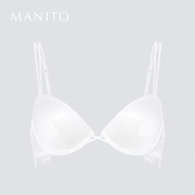 MANITO Manitto Adore lace real silk bra bra mulberry silk underwear steel ring close-fitting