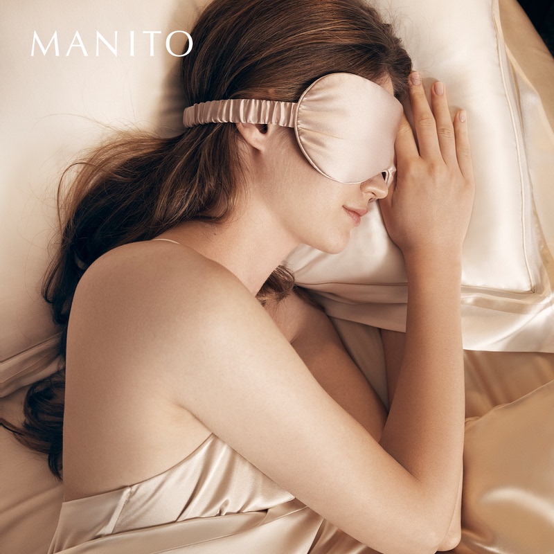 [Chinese Valentine's Day Gift] Manito/Maniota Mulberry Silk Eye Mask, Unisex, Breathable Silk, Couple Sleep Mask