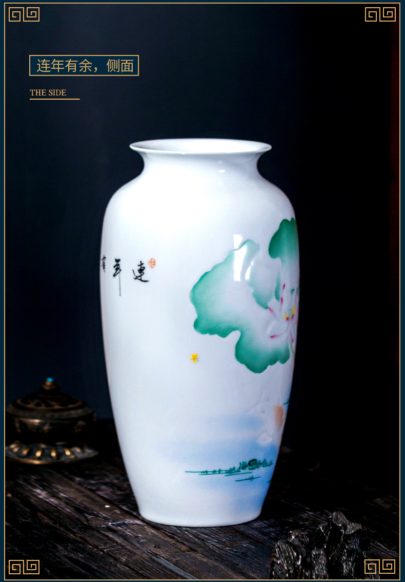 Jingdezhen ceramic vase furnishing articles by hand - made rich ancient frame light the key-2 luxury of new Chinese style household, the sitting room porch decoration