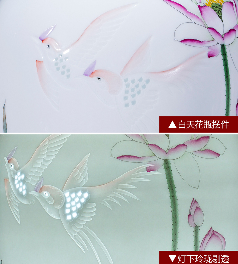 Jingdezhen ceramics, vases, flower arranging famous hand - made the sitting room of Chinese style household decorations rich ancient frame crafts