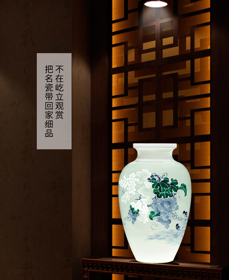 The Master of jingdezhen ceramics hand - made pastel thin foetus vase of new Chinese style household adornment rich ancient frame furnishing articles sitting room