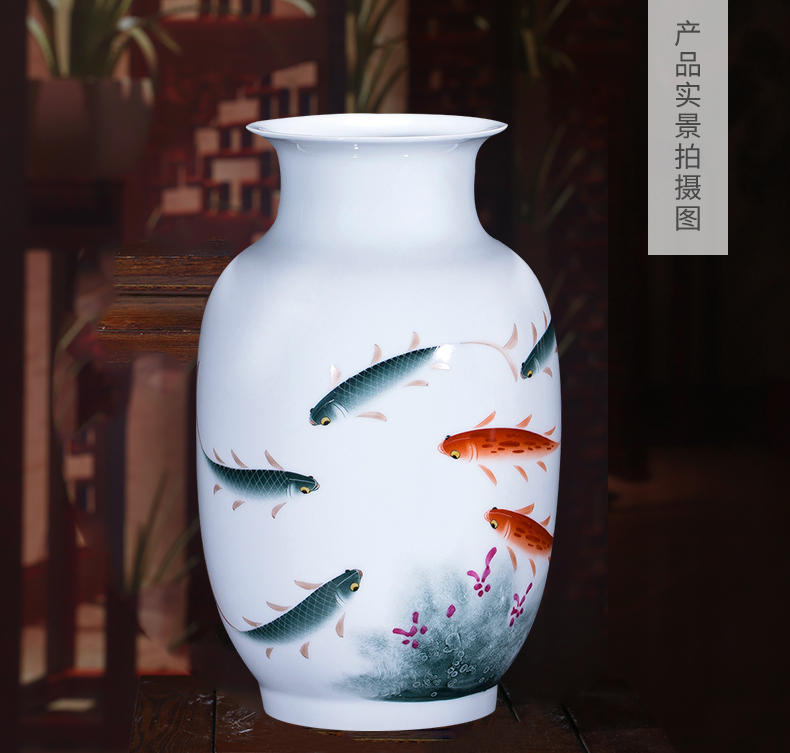 Jingdezhen ceramics master hand draw every year more than the vase furnishing articles rich ancient frame the sitting room of Chinese style household ornaments