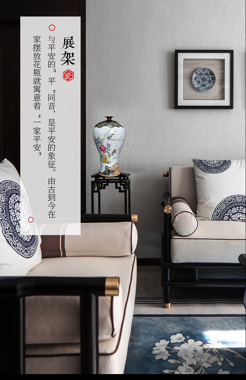 Hand pastel up with jingdezhen ceramic vases, the study of modern Chinese style of the sitting room porch decoration handicraft furnishing articles