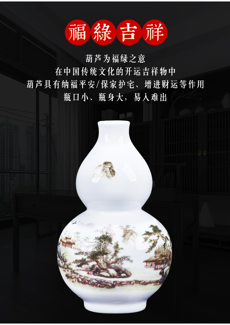 Jingdezhen blue and white porcelain vases, new Chinese style household ceramics from the sitting room the dried hydroponic flower arranging the gourd bottle furnishing articles