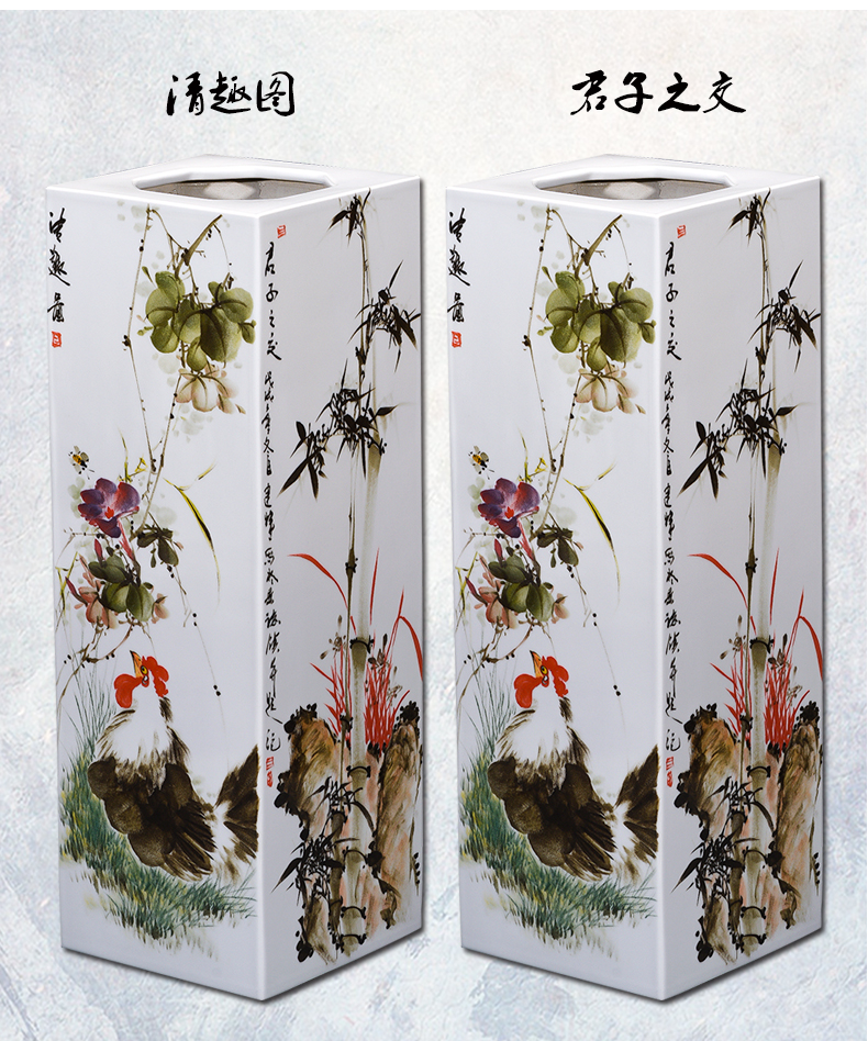 Jingdezhen ceramic set device master hand - made of golden crow vase decoration home sitting room adornment housewarming gift