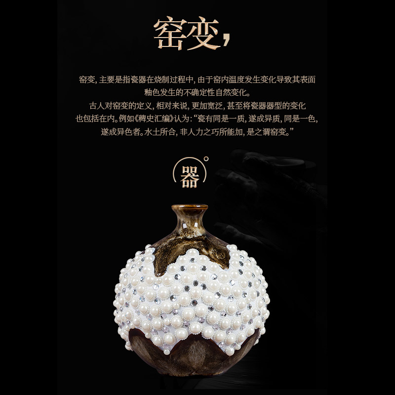 Jingdezhen ceramic pearl pomegranate new sitting room of Chinese style household study creative furnishing articles furnishing articles adornment ornament