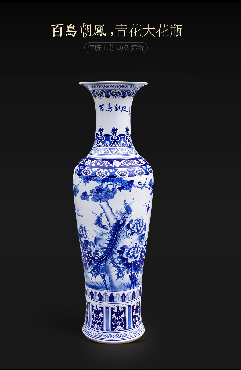 Jingdezhen ceramic vase hand - made porcelain jiangshan much charming Chinese style living room office furnishing articles hotel opening gifts