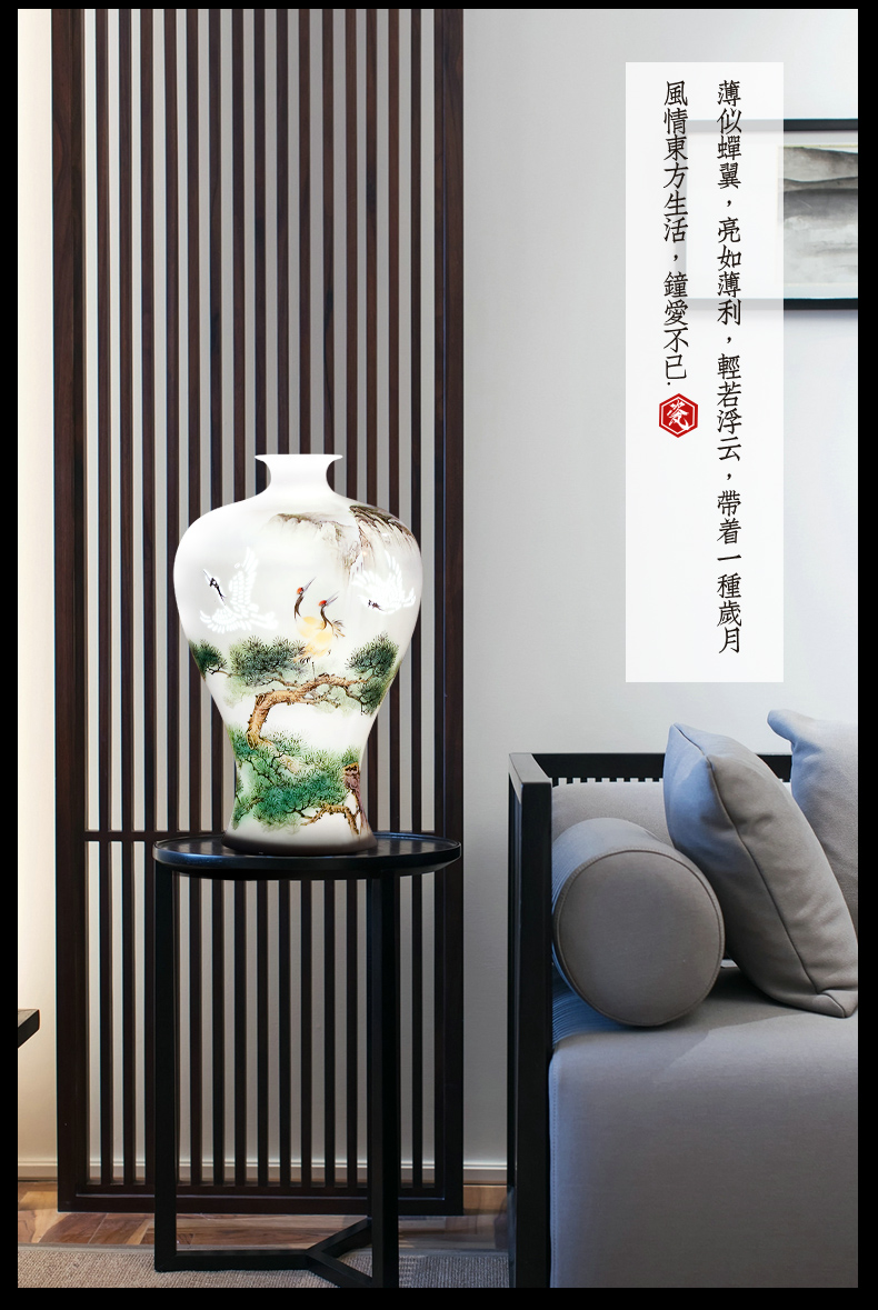 Jingdezhen ceramic vase furnishing articles household act the role ofing is tasted the sitting room of Chinese style restoring ancient ways is rich ancient frame hand - made and exquisite porcelain bottle