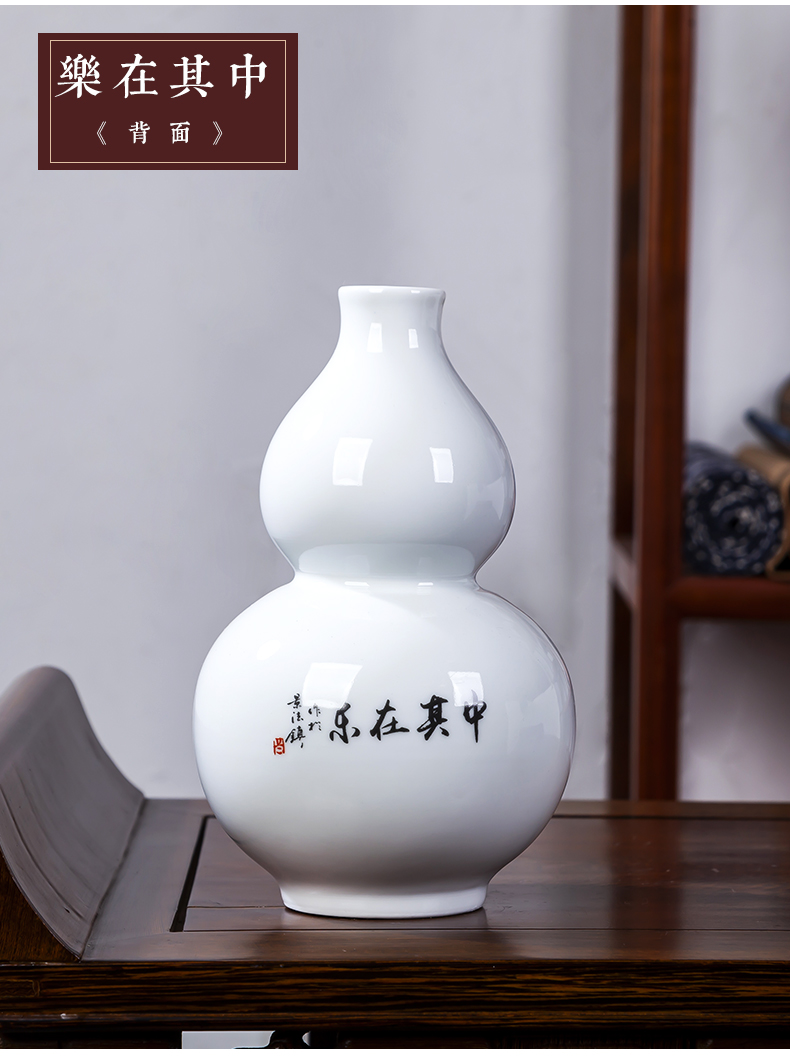 Jingdezhen blue and white porcelain vases, new Chinese style household ceramics from the sitting room the dried hydroponic flower arranging the gourd bottle furnishing articles