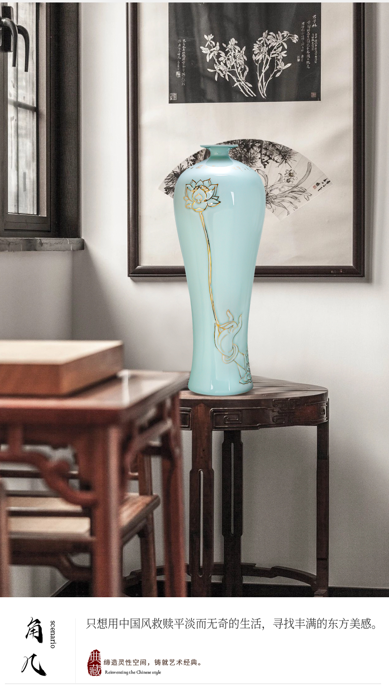 Jingdezhen ceramic vase furnishing articles household act the role ofing is tasted Chinese contracted wine sitting room rich ancient frame masters hand paint