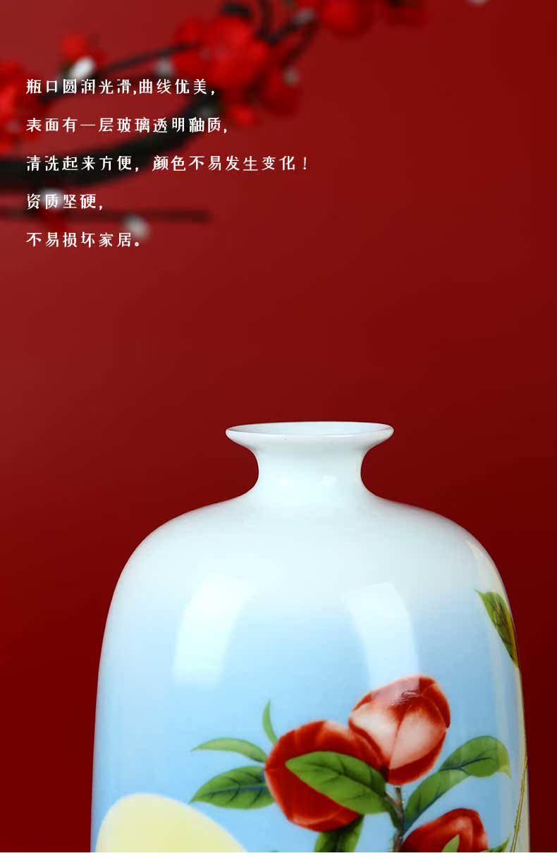 Jingdezhen ceramics persimmon persimmon ruyi pastel floret bottle home sitting room TV ark, handicraft furnishing articles arranging flowers