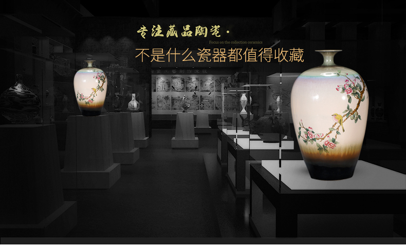 Famous master of jingdezhen ceramics hand - made vases handicraft furnishing articles TV cabinet office decoration