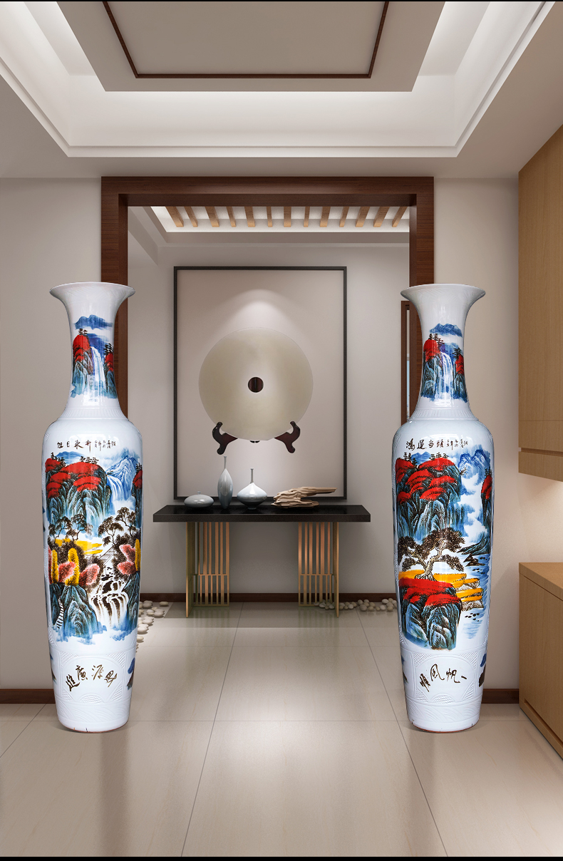 Jingdezhen ceramics hand - made sunrise sitting room of large vase villa decoration furnishing articles opening gifts