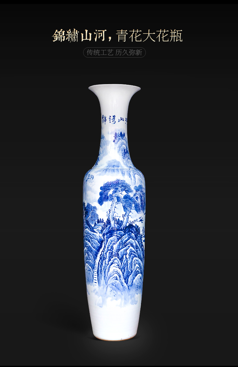 Jingdezhen ceramics of large vases, large home sitting room hotel near the TV ark adornment furnishing articles