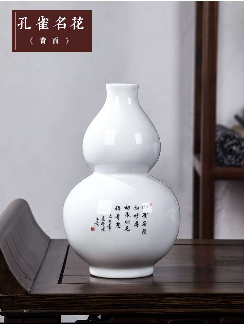 Jingdezhen blue and white porcelain vases, new Chinese style household ceramics from the sitting room the dried hydroponic flower arranging the gourd bottle furnishing articles