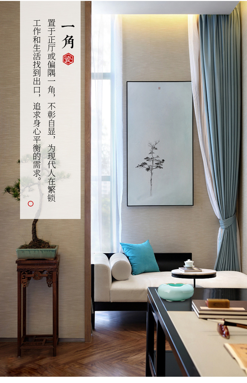 Jingdezhen ceramic fuels the ashtray household of Chinese style living room office copy of fly ash creative move trend