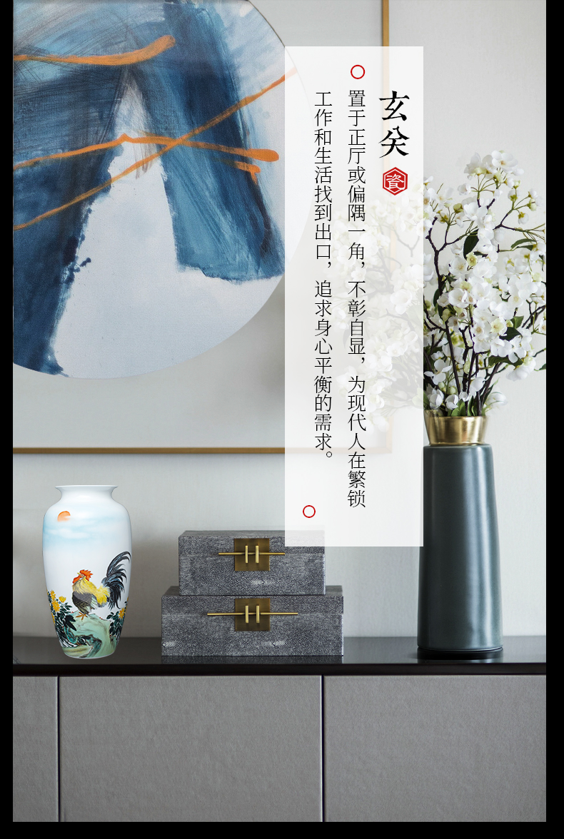 The Master of jingdezhen ceramics hand - made vases, flower arrangement sitting room of Chinese style household adornment handicraft furnishing articles TV ark
