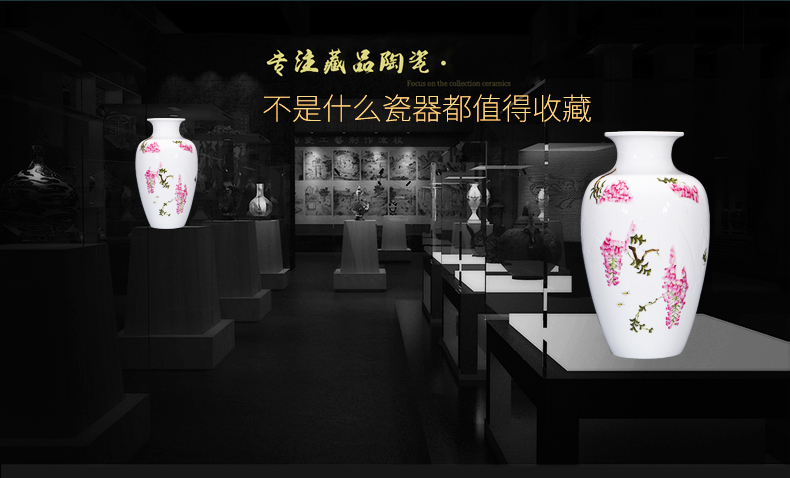 Jingdezhen ceramics by hand draw pastel thin foetus vase furnishing articles home sitting room TV ark adornment ornament