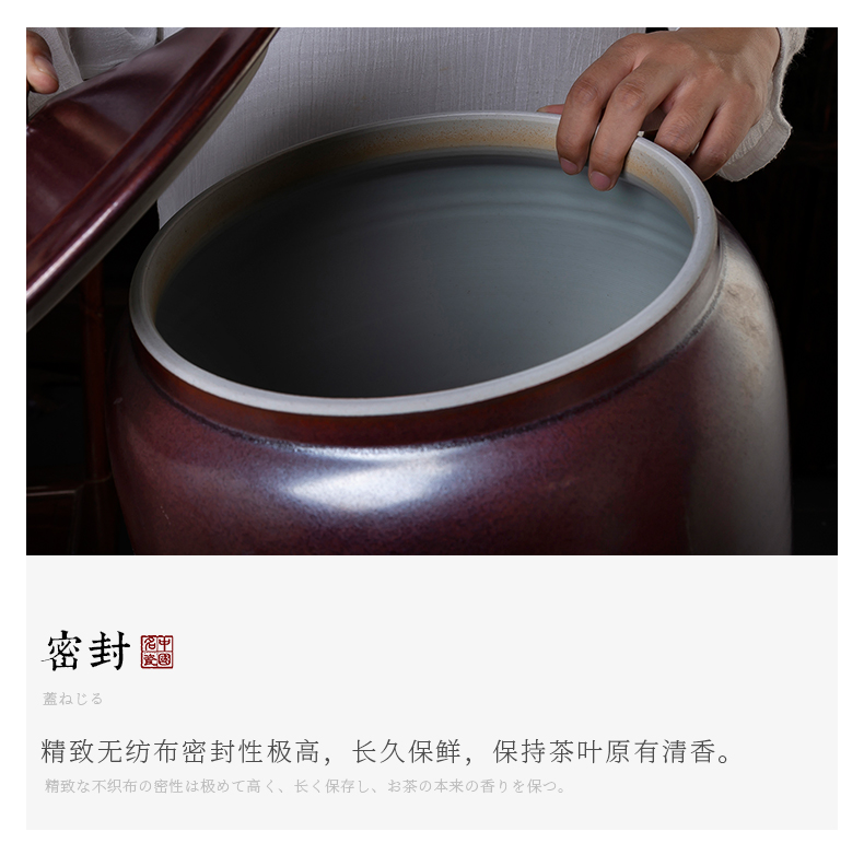 Jingdezhen ceramic seal tea caddy fixings receive a storage jar home furnishing articles decorative arts and crafts