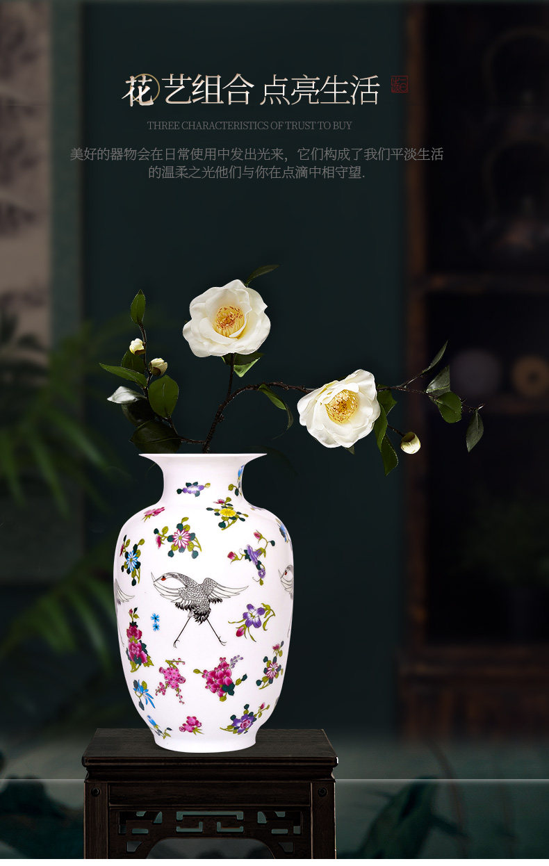 Jingdezhen ceramics noctilucent floret bottle gourd bottle arranging flowers wine sitting room place, modern new Chinese arts and crafts