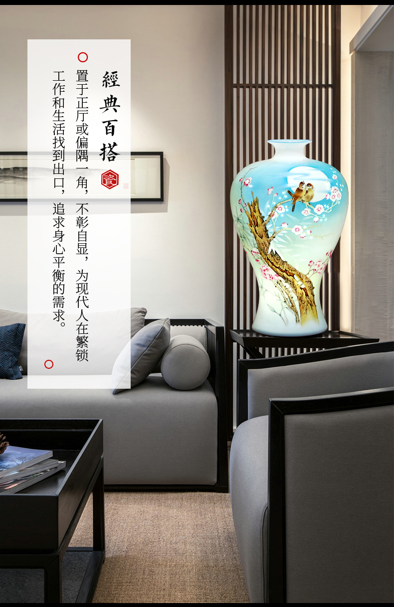 The Master of jingdezhen ceramics hand - made Louvre XiangYuan thin foetus vase home rich ancient frame sitting room adornment is placed