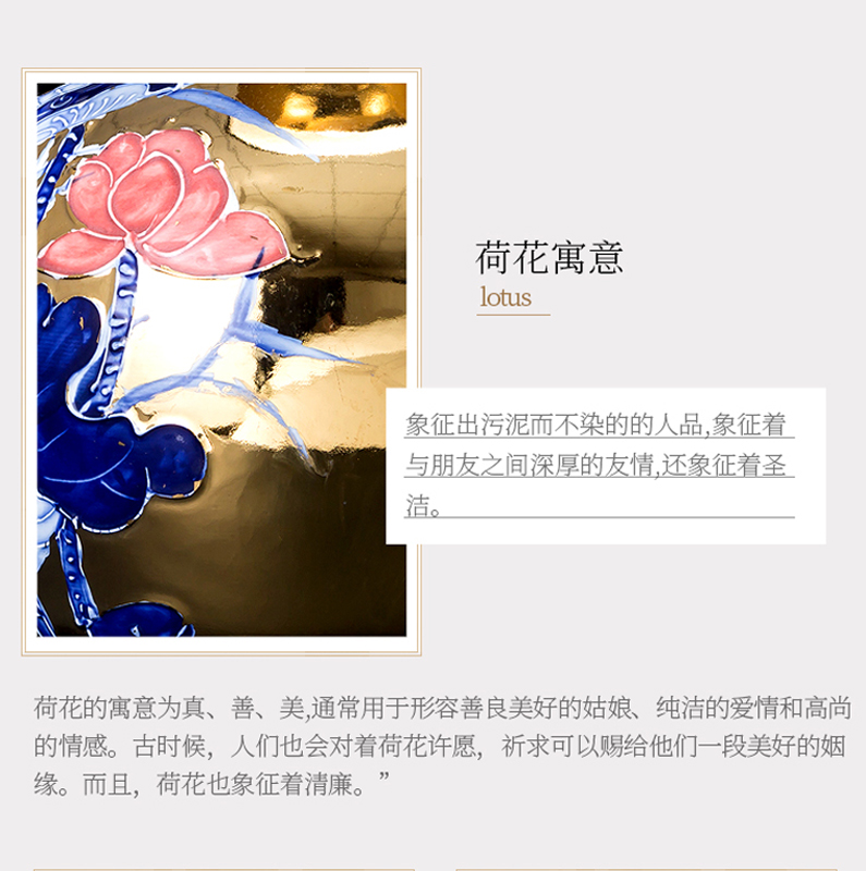End of jingdezhen ceramic vase furnishing articles of Chinese style restoring ancient ways gold colored enamel years rich ancient frame than sitting room adornment