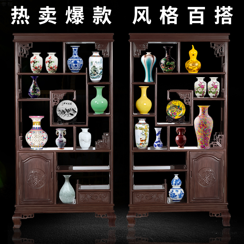 Jingdezhen Ceramic Ceramic Vase Vase Household Wine cabinet decoration Living room Crafts