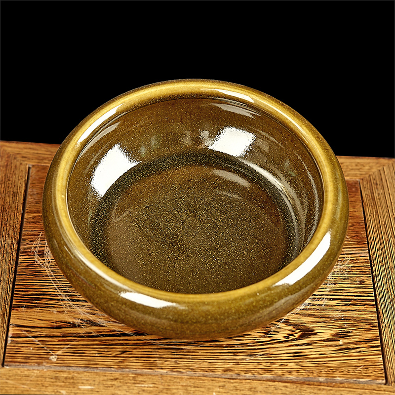 C155 jingdezhen ceramics goldfish bowl lotus bowl lotus tortoise at the end of the cylinder tea pot water shallow fish bowl
