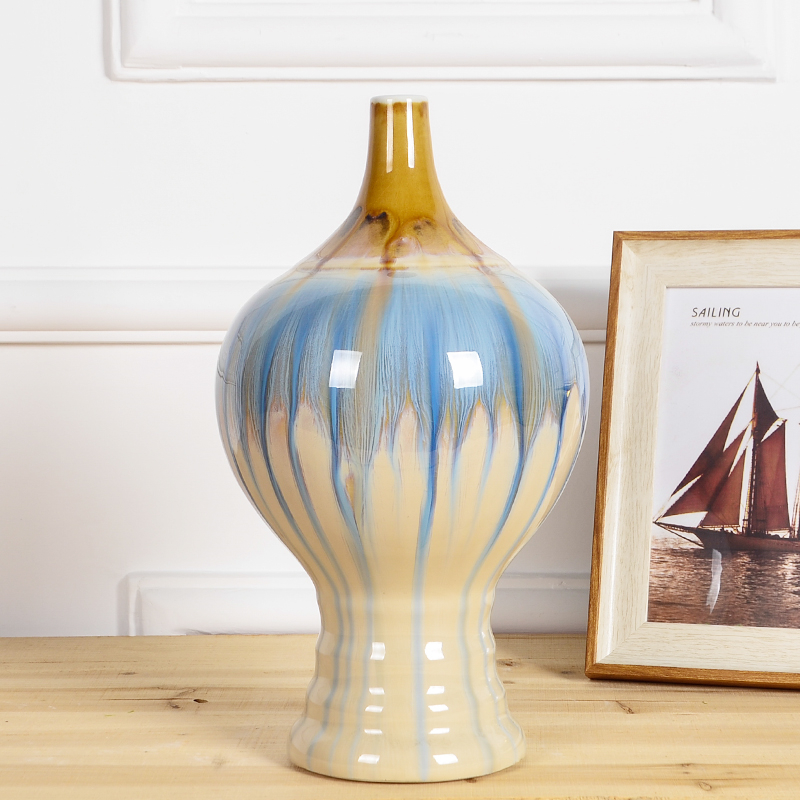 Cb87 flower vase Chinese jingdezhen ceramics up crack dried flowers, sitting room, home furnishing articles