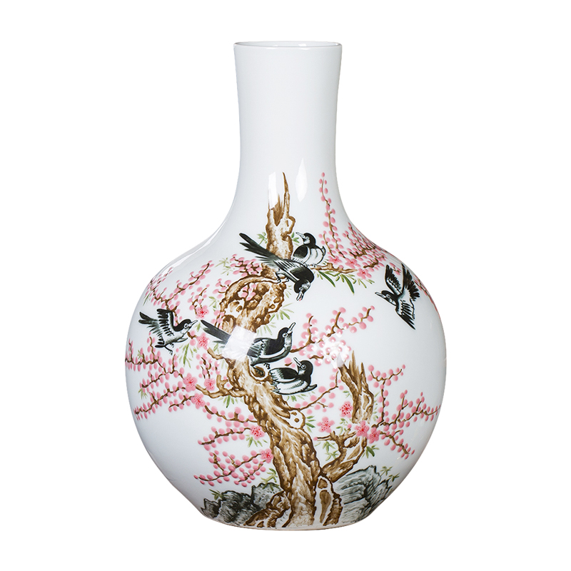 Jingdezhen ceramic hand - made vases, flower arranging beaming new living room TV cabinet decoration of Chinese style household furnishing articles