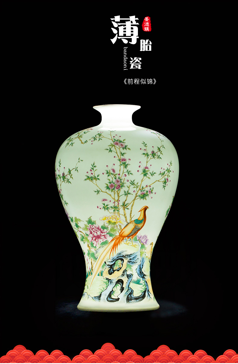 Jingdezhen ceramics, vases, flower arranging place of the sitting room of Chinese style household wine rich ancient frame porch decoration decoration