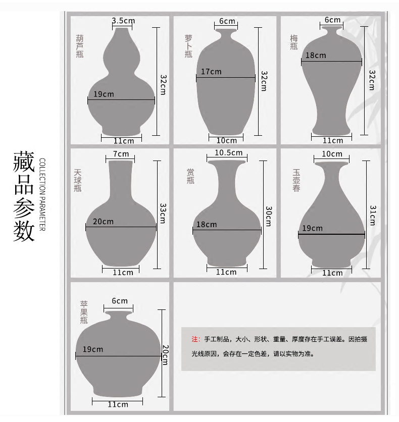 Jingdezhen ceramics, the red bottle gourd vases, flower arranging archaize sitting room rich ancient frame of Chinese style household adornment furnishing articles