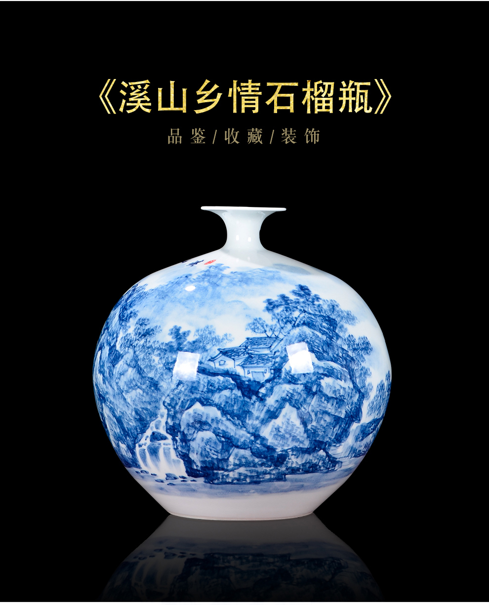 Jingdezhen ceramic vase hand - made the home furnishing articles sitting room porch decoration villa room decoration rural wind