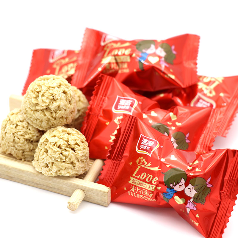 Yavan Original Taste Oat Chocolate Delight 500g About 35 Wheat Flakes Crisp Wedding Celebration Snack Creative Candy