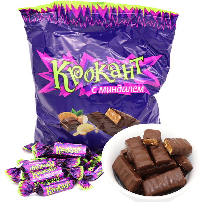 Russia Imports KDV Purple Peel Sugar 500g About 70 Kpokaht Chocolate Heineken Children's Day Zero Snack Candy