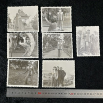 7 old black and white photos of the same person
