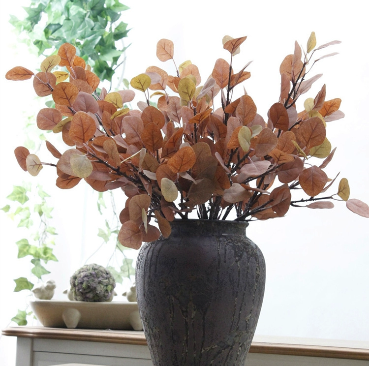 Cây bạch đàn tiền lá mô phỏng cao cấp tiền hoa cỏ cắm lá giả cây hoa mô phỏng - Hoa nhân tạo / Cây / Trái cây cây xương rồng giả