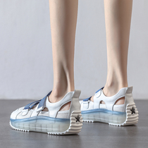 Overseas Sports Sandals Women 2021 Summer New Korean version Ins thick bottom small white shoes hollowed-out old daddy Shoe woman