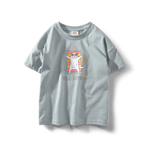 Chu Tian childrens clothing 2021 summer new boy short sleeve T-shirt cotton childrens body shirt shoulder loose middle and big children