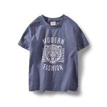 Chu Tian childrens clothing 2021 summer new boy short sleeve T-shirt cotton middle child neutral childrens body shirt loose tide