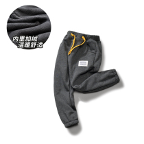 Childrens clothing boy pants in the big children thick velvet trousers 2020 Autumn and Winter new childrens sports pants loose Korean version