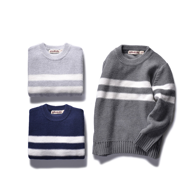 Boys sweater pullover round neck children's clothing autumn and winter clothing 2019 new children's sweater in the big children's sweater wool tide