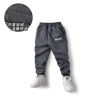 Boys sports pants trousers trousers childrens clothing pants in the big children thin velvet thick 2021 autumn and winter new casual pants pants tide tide