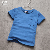 Boys Short Sleeve T-Shirt Mid-Big Child Cotton Children Summer 2020 New Boy Scuffs White Half-Sleeve T-Shirt Top