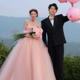 Свадебное платье подходит для фотосессий, топ без лямок для влюбленных, французский стиль